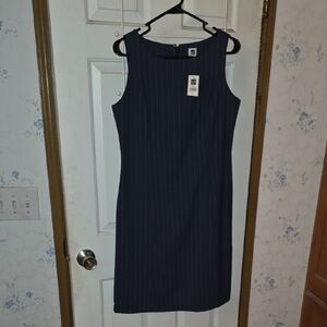 GAP Factory Navy Striped Midi Dress